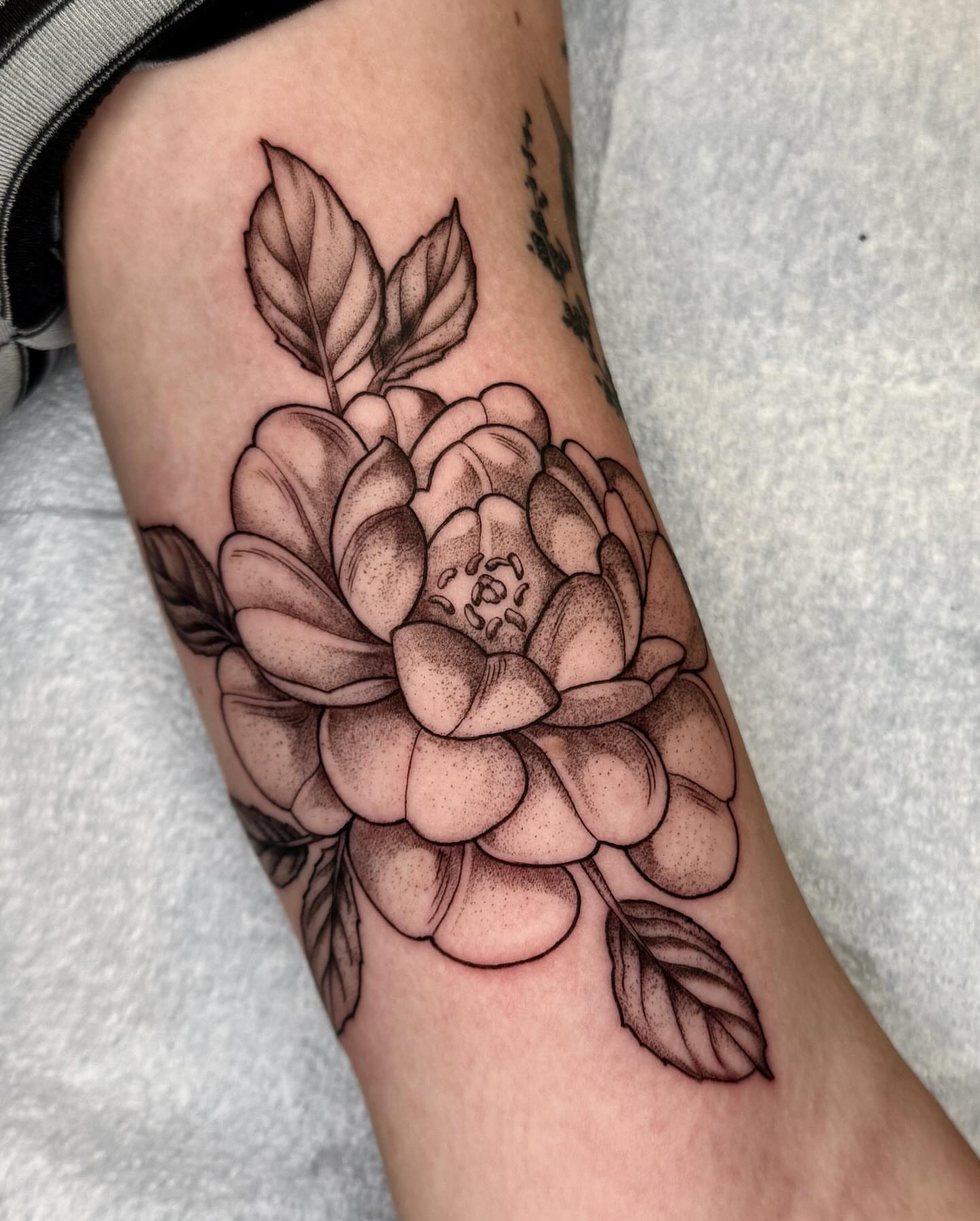 Tattoo by @horsegirltats — dotwork