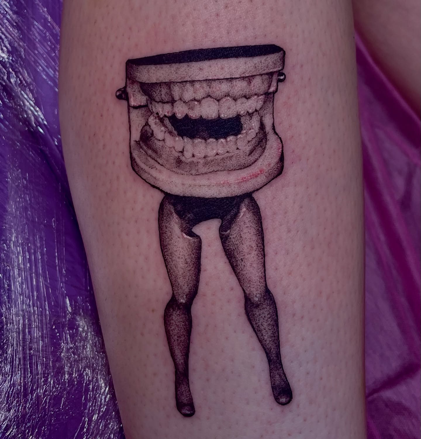 Tattoo by @creatureoutside — dotwork