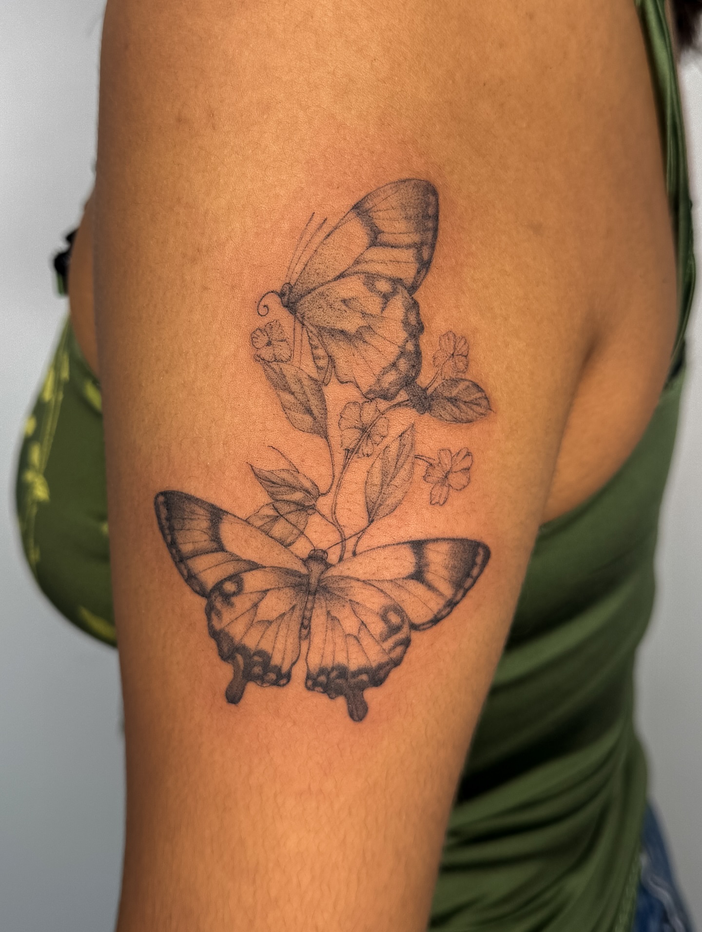 Tattoo by @emma.tattoos — black_and_grey, realism