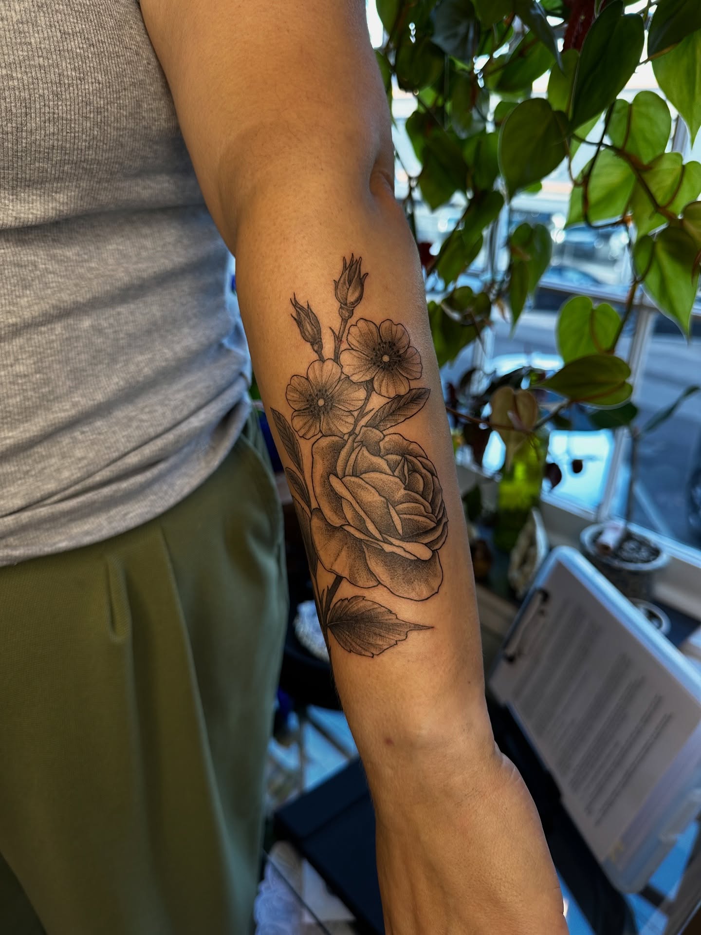 Tattoo by @obsidian_rabbit — black_and_grey