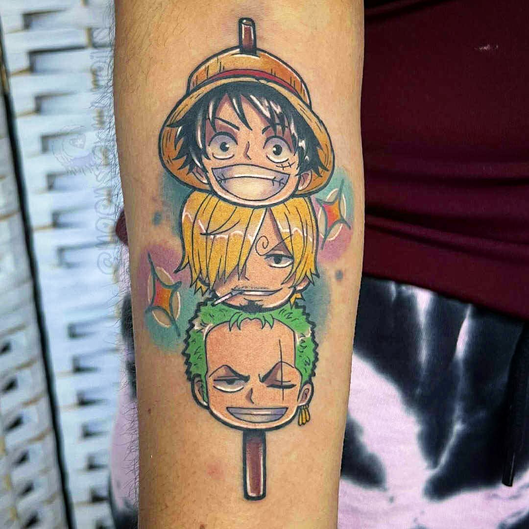 Anime characters anime tattoo on the forearm by 𝓑𝓾𝓷𝓷𝔂 𝓓. 𝓥𝓪𝓷𝓒𝓸𝓮𝓿𝓮𝓻𝓲𝓷𝓰