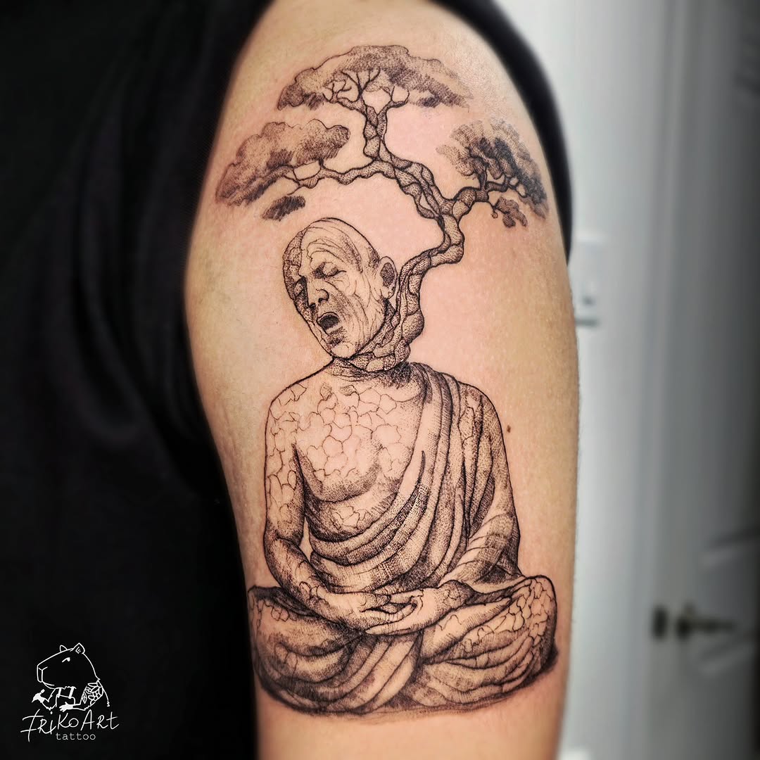 Tattoo by @irikoart_tattoo — black_and_grey, realism