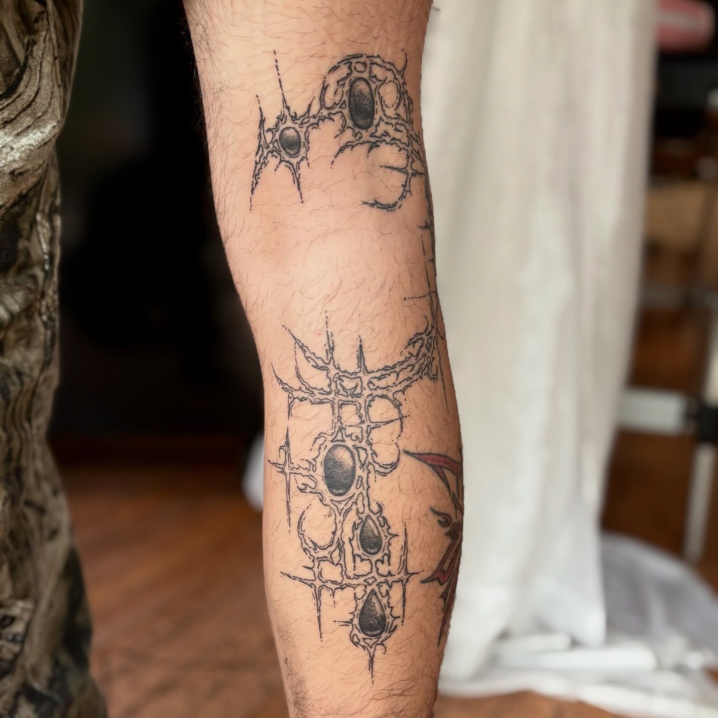 Skull black and grey tattoo on the forearm by Maddy ⁂, Murfreesboro, Tennessee