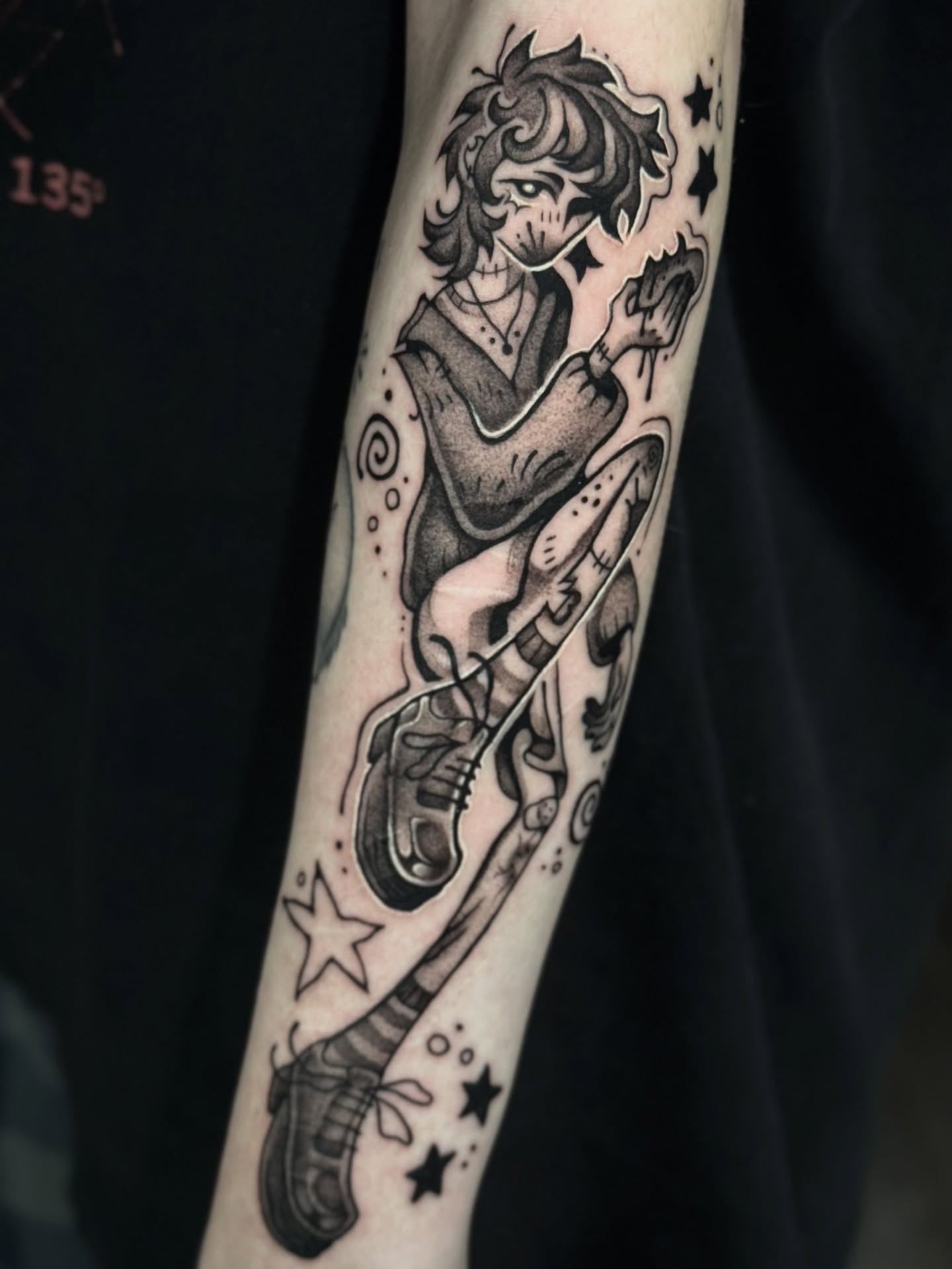 Skateboarder American traditional tattoo on the forearm by π»ππππ β½ πΏππππ, Franklin, Tennessee