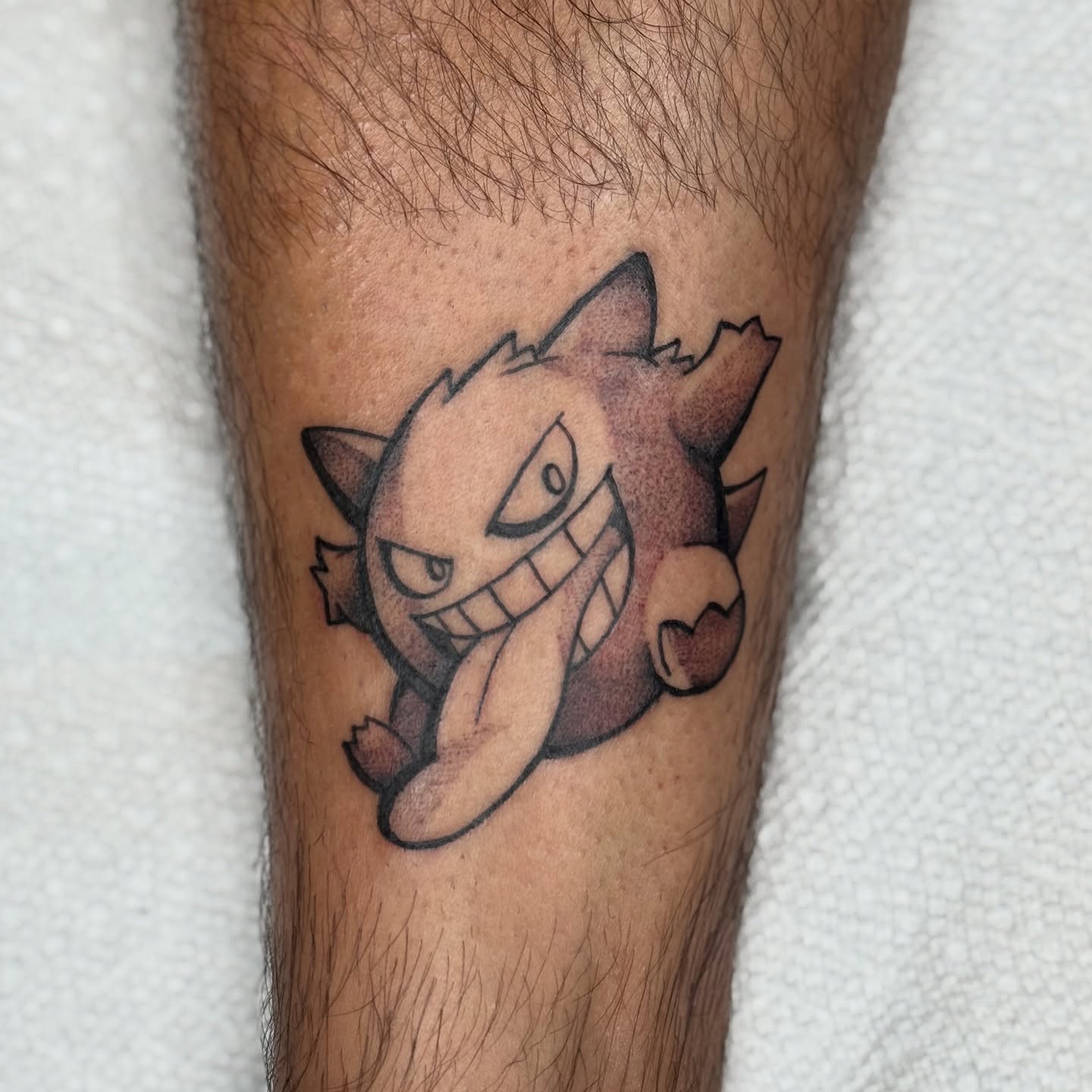 Tattoo by @majinmish — black_and_grey