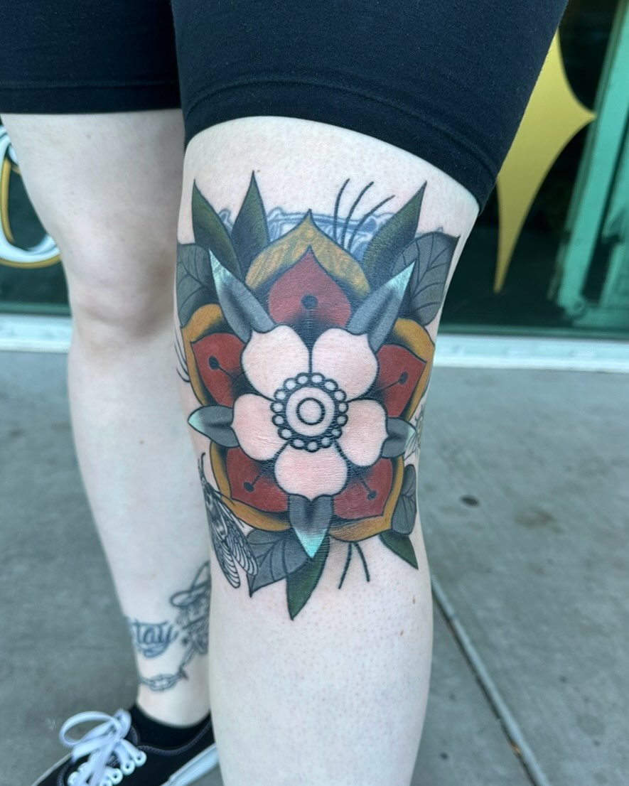 Tattoo by @leslieluck — american_traditional, dotwork