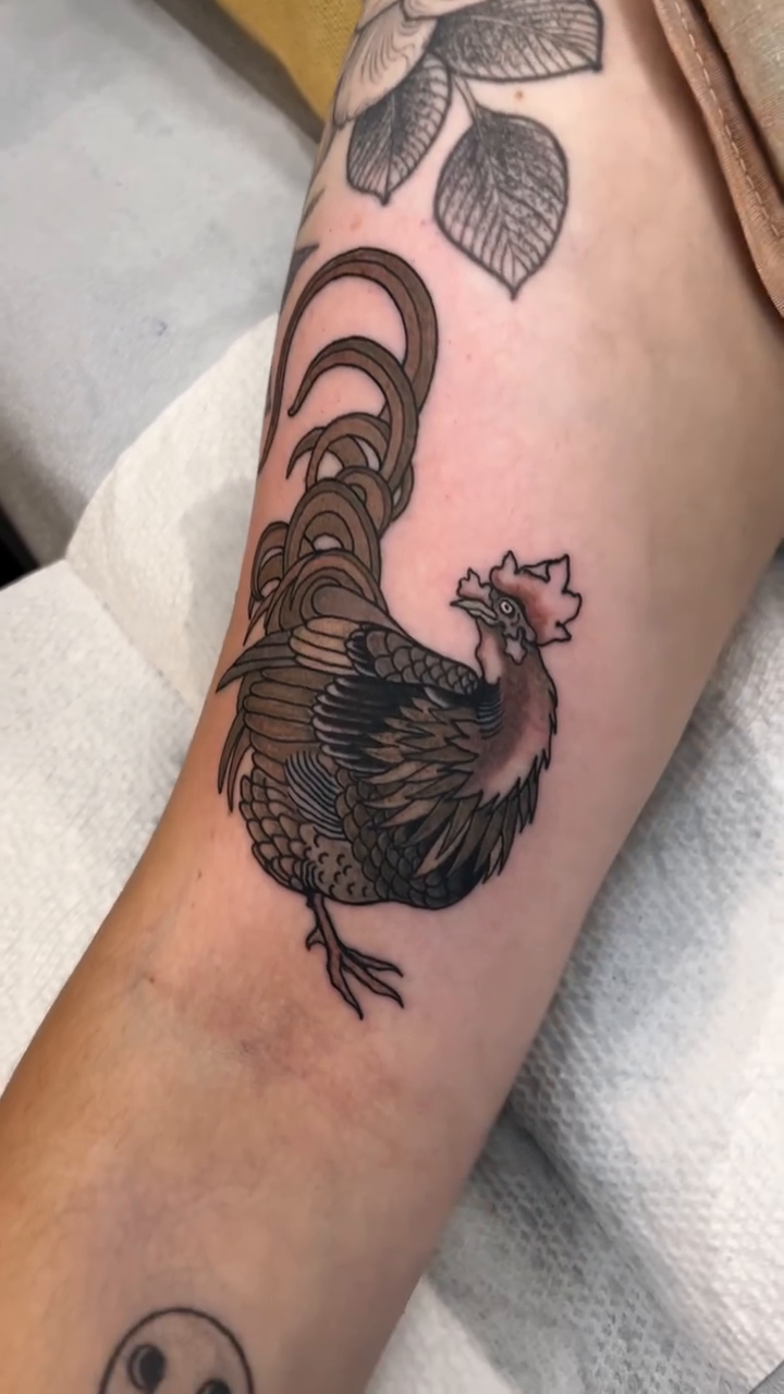 Rooster realism tattoo by superteal