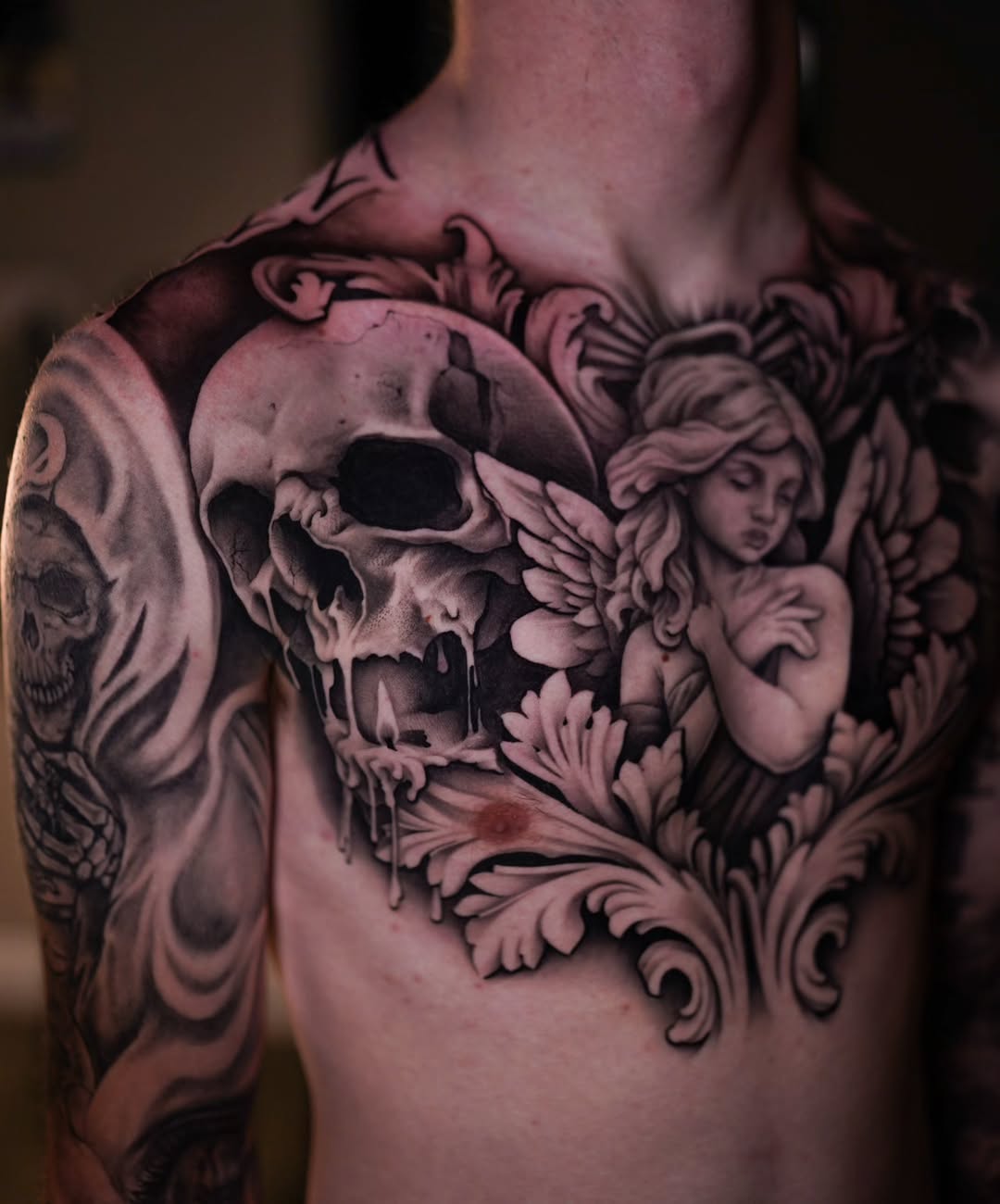 Tattoo by @inkbyesto — realism, black_and_grey