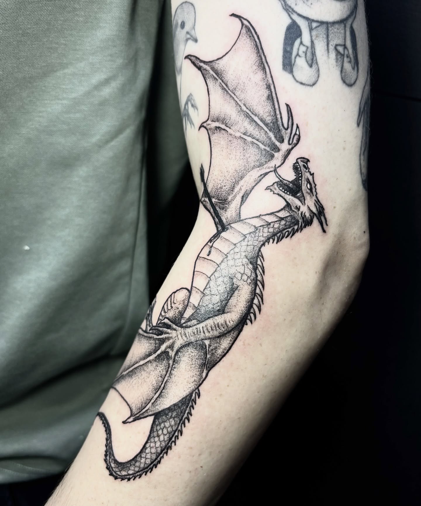 Tattoo by @whatashame.tattoos — dotwork, realism