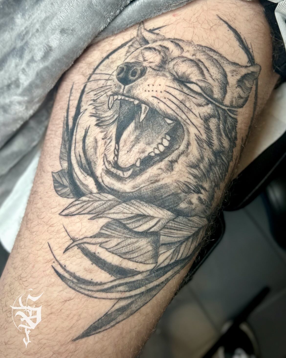 Tattoo by @foxhead_tattoo — black_and_grey, realism