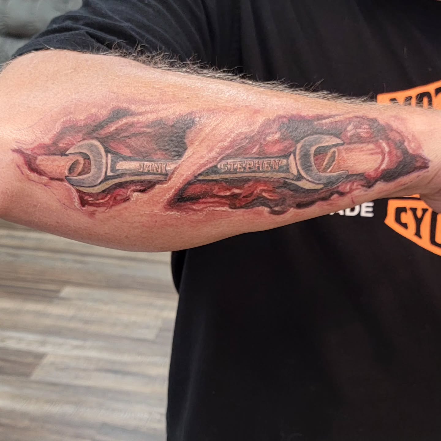 Tattoo by @hatchetfoot_art — realism, black_and_grey