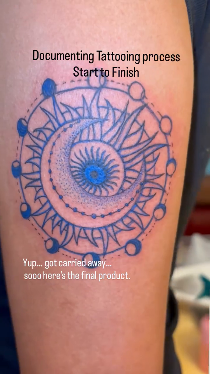 Tattoo by @engraveinks — geometric, dotwork