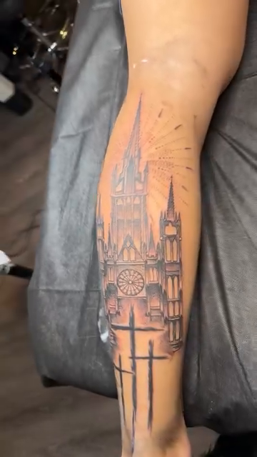 Tattoo by @artjunkiedc — black_and_grey, realism