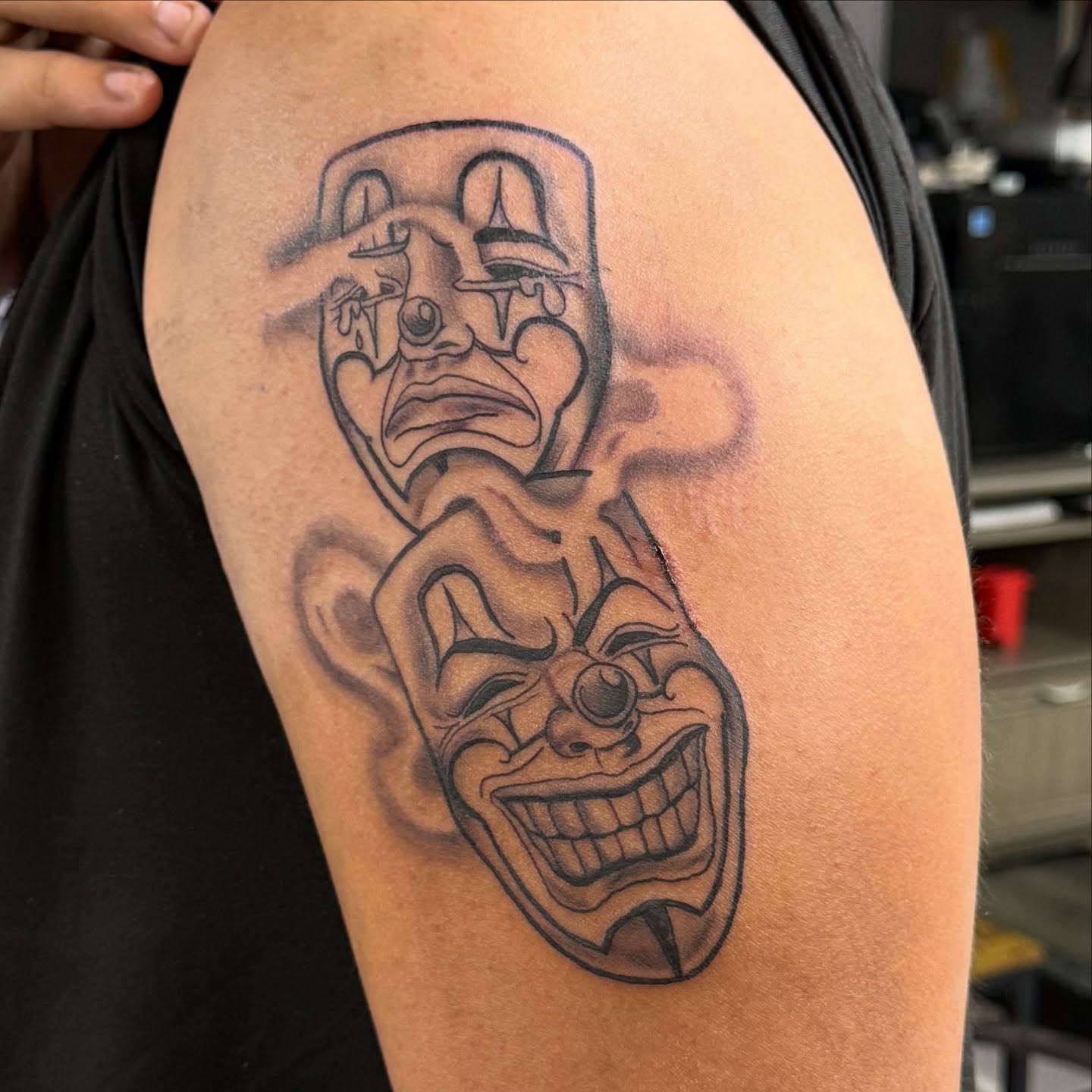 Tattoo by @doughboystabs — black_and_grey
