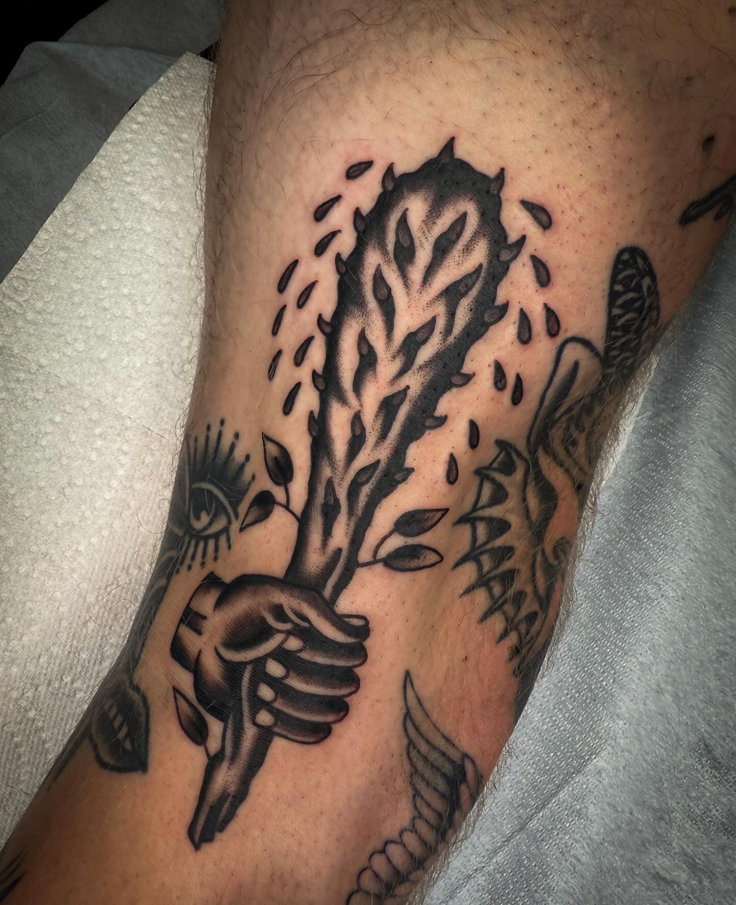 Tattoo by @harpertat2 — black_and_grey
