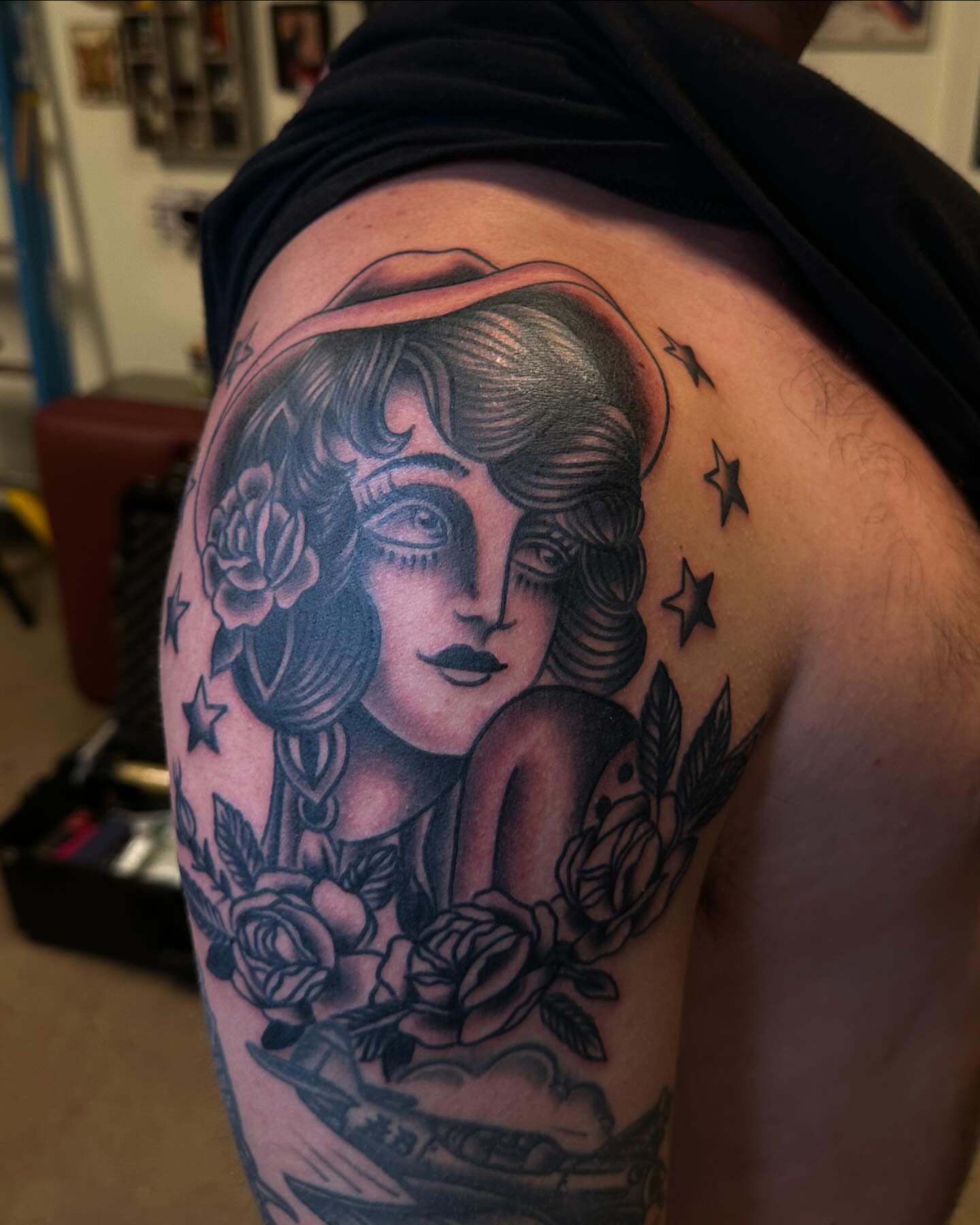 Tattoo by @purplesticky — american_traditional, black_and_grey
