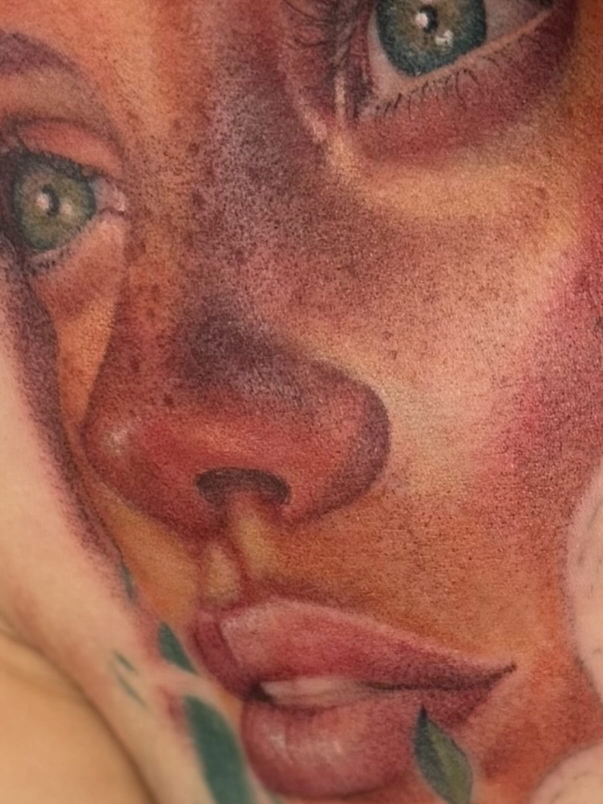 Portrait realism tattoo by Sam Minter, Grafton, Massachusetts
