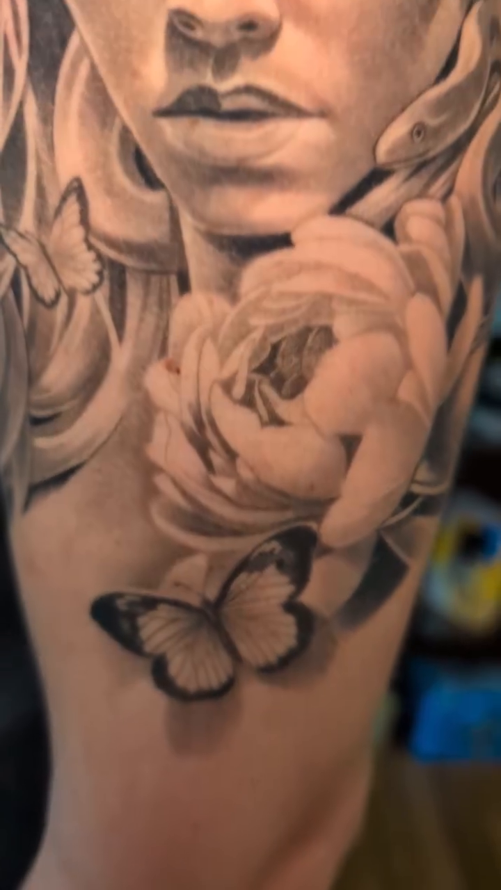 Tattoo by @gstyletattoos β realism, black_and_grey