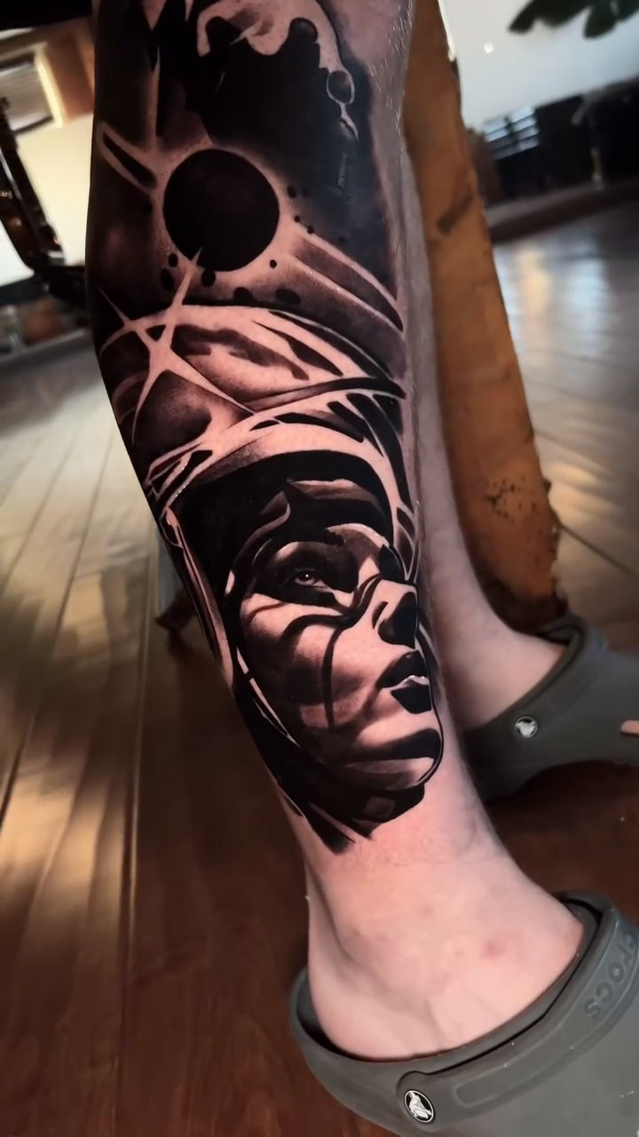 Tattoo by @harveyztattooz — black_and_grey, realism