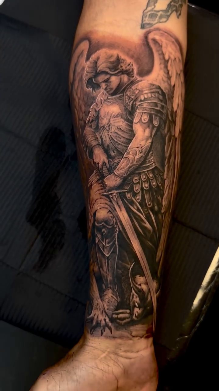 Tattoo by @tovar_tattoos — realism, black_and_grey