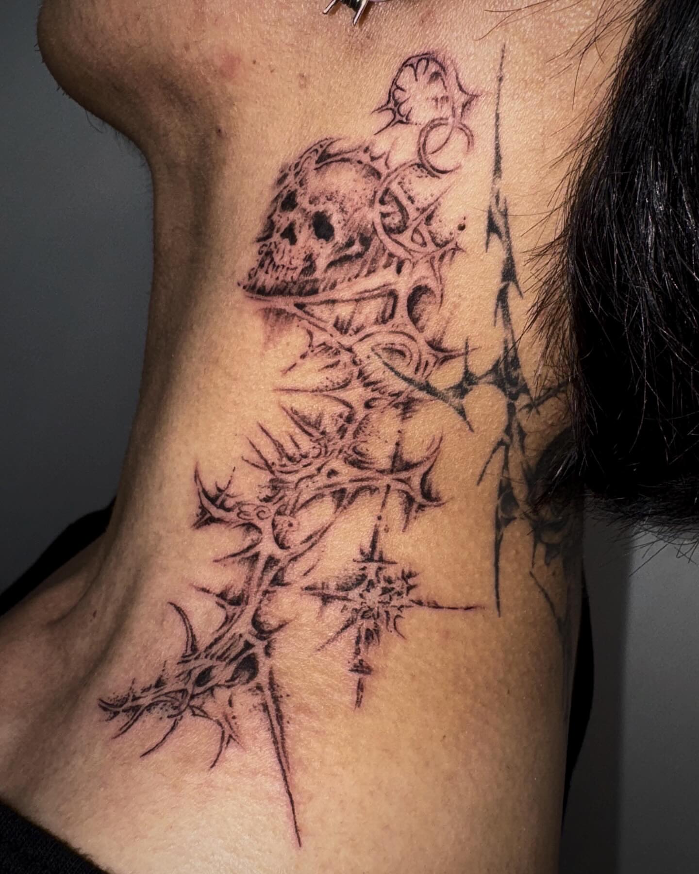 Tattoo by @oxurminexo — black_and_grey