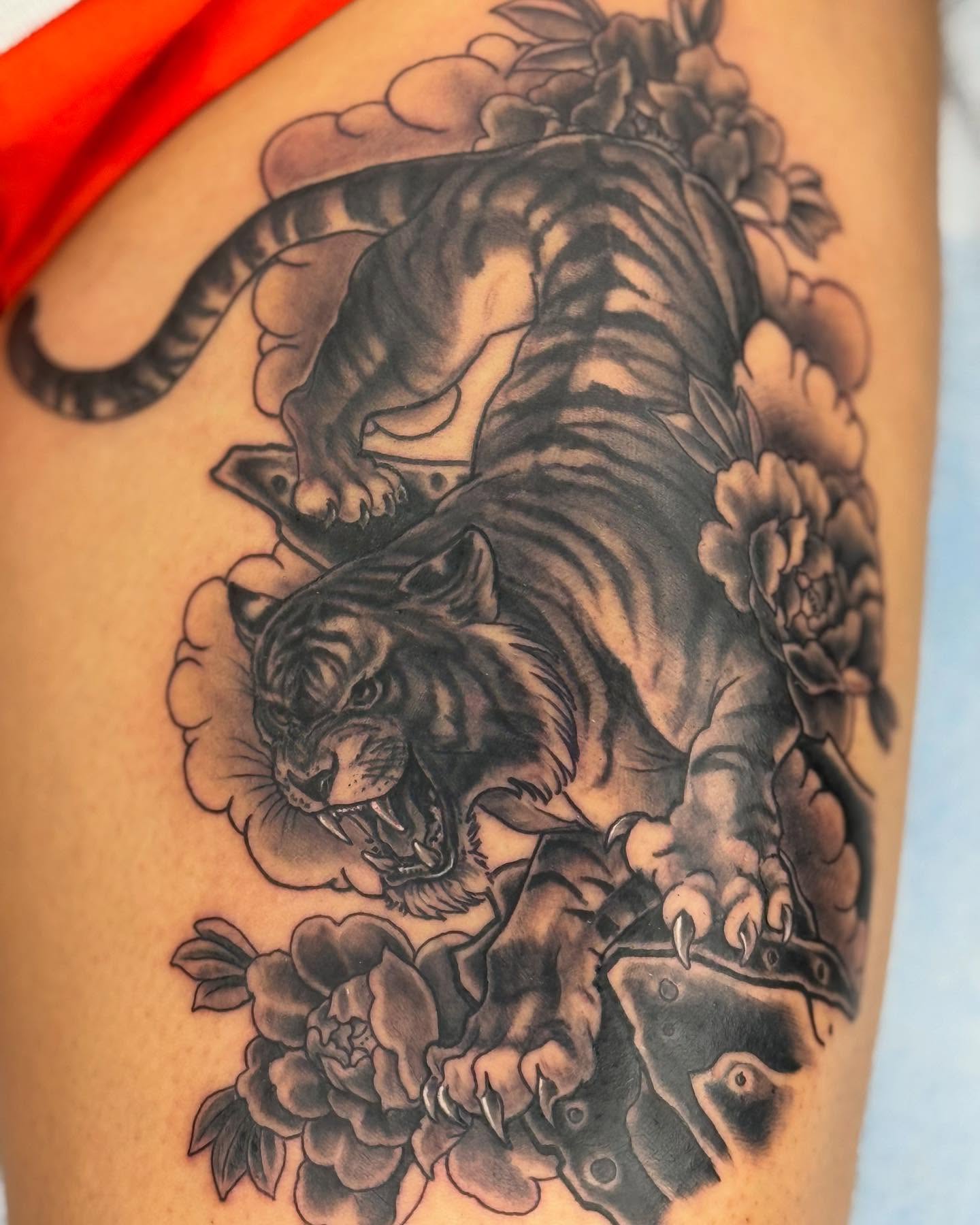 Tattoo by @frankdemao — black_and_grey, realism