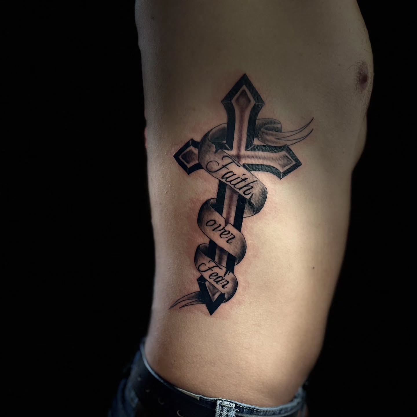 Tattoo by @bearthedemo — black_and_grey