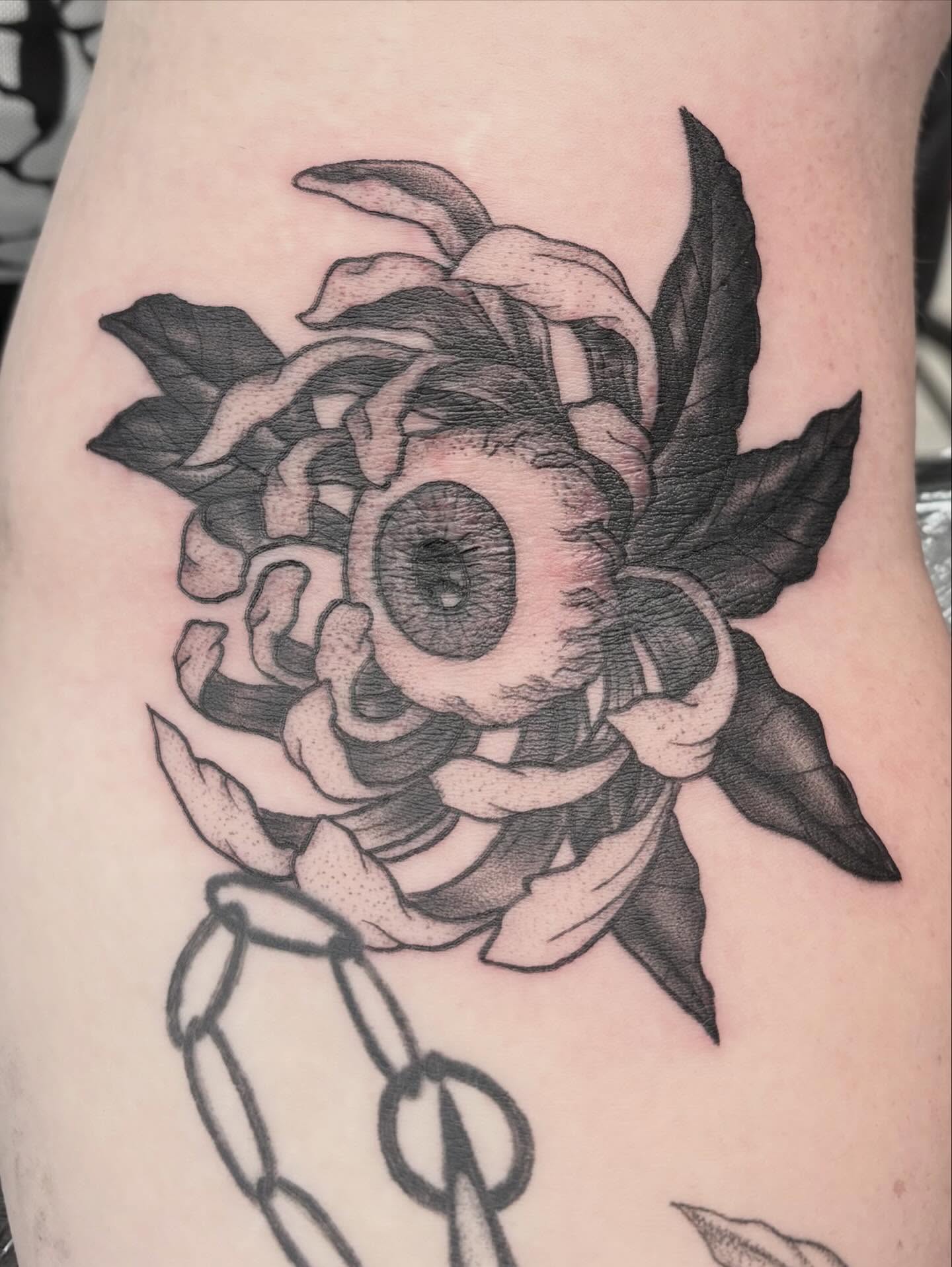 Tattoo by @nate_shahan — black_and_grey, neo_traditional