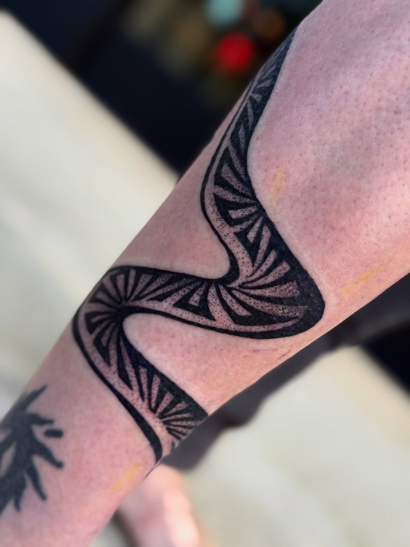 Tattoo by @london_on_the_tatts — black_and_grey, geometric