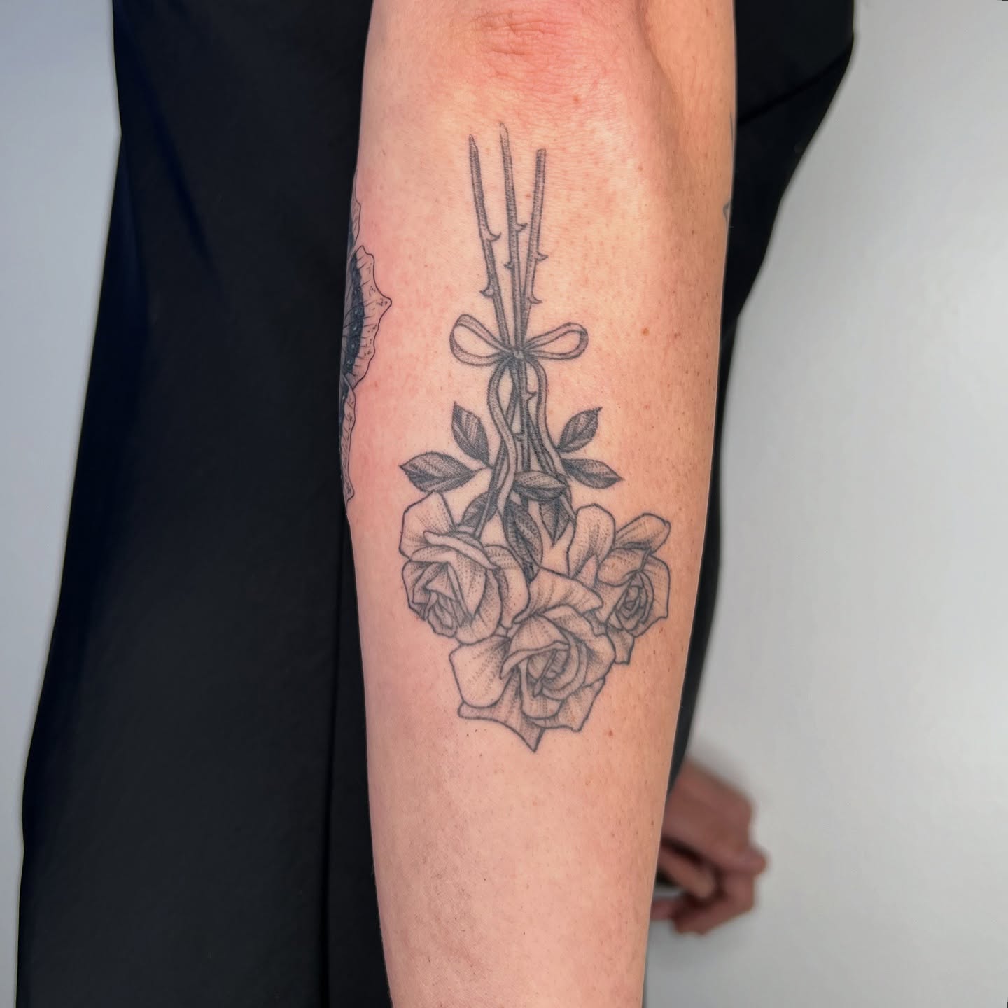 Tattoo by @sailorose_ — black_and_grey
