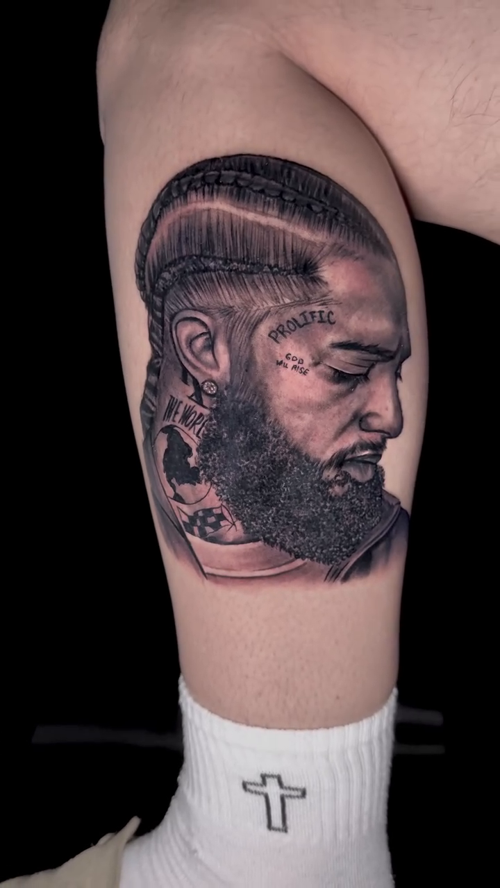 Tattoo by @consciouschildtattoo — realism, black_and_grey