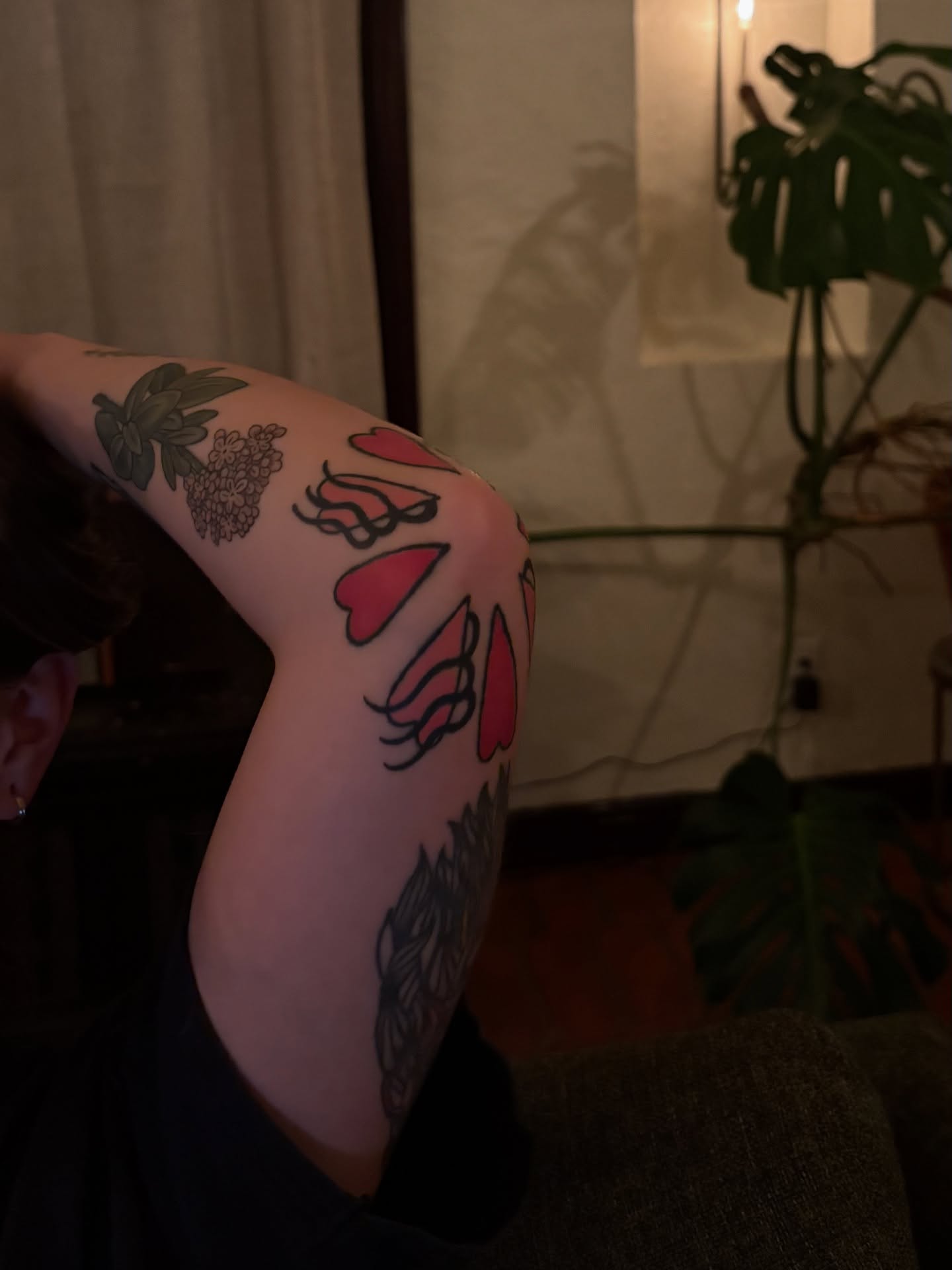 Butterfly and flowers new school tattoo on the forearm by 𝓰𝓲𝓷𝓪 𝓼𝓮𝓻𝓹𝓮𝓷𝓽𝓲𝓷𝓪