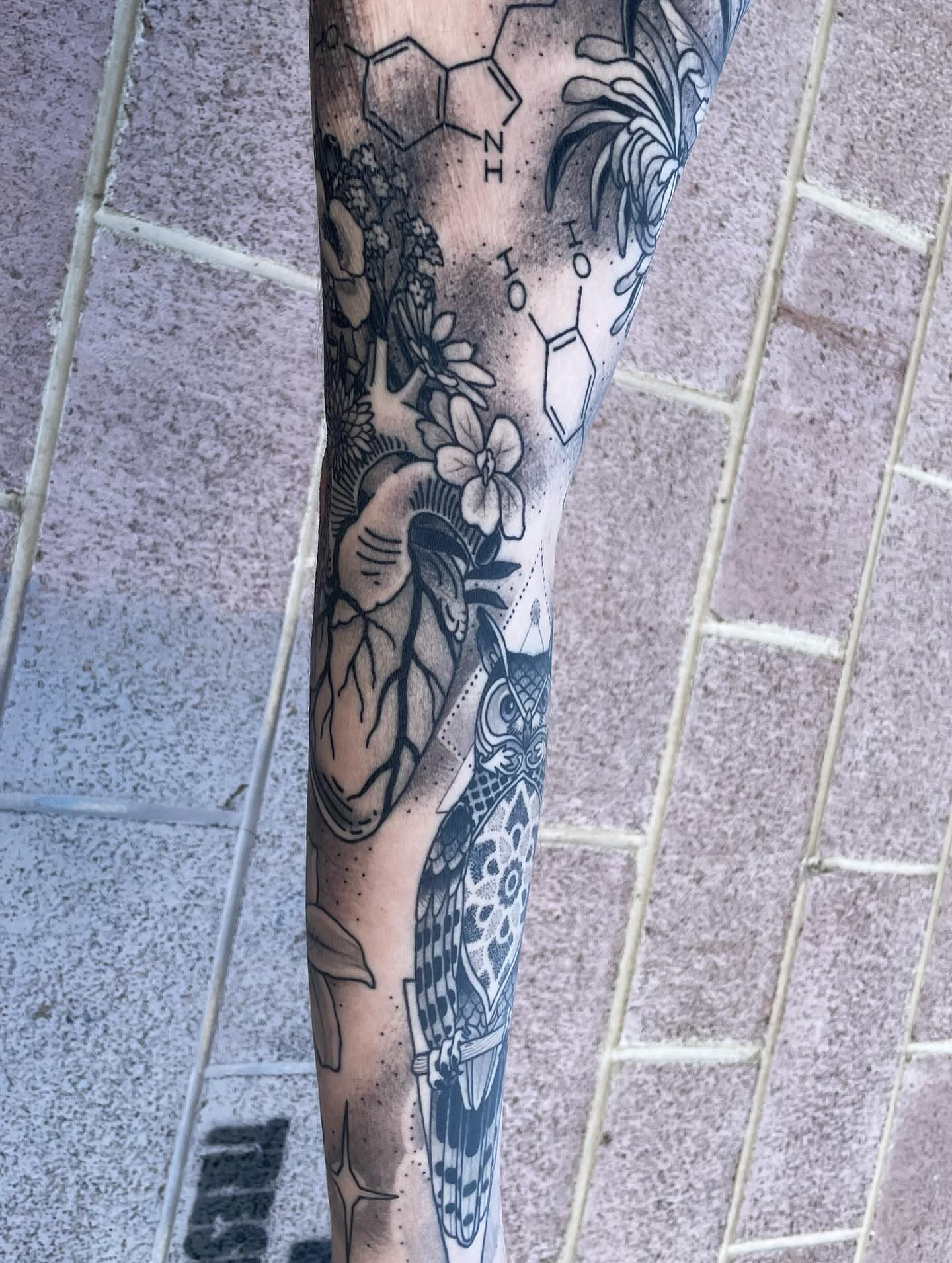 Tattoo by @chad_williams84 — black_and_grey, dotwork