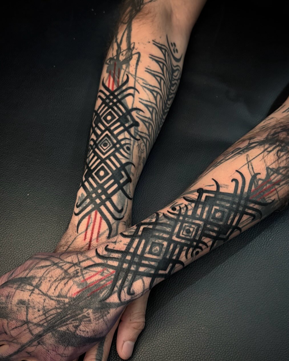 Tattoo by @joe.blackmamba β geometric, tribal