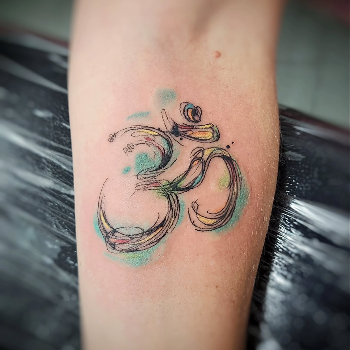 Tattoo by @sacredgemometry — watercolor
