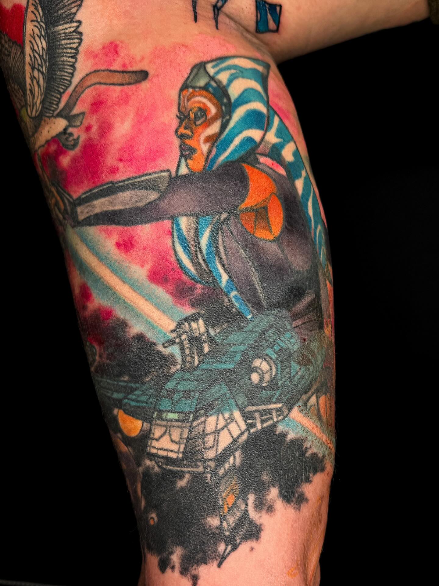 Tattoo by @dilloneavestattoo — new_school, watercolor