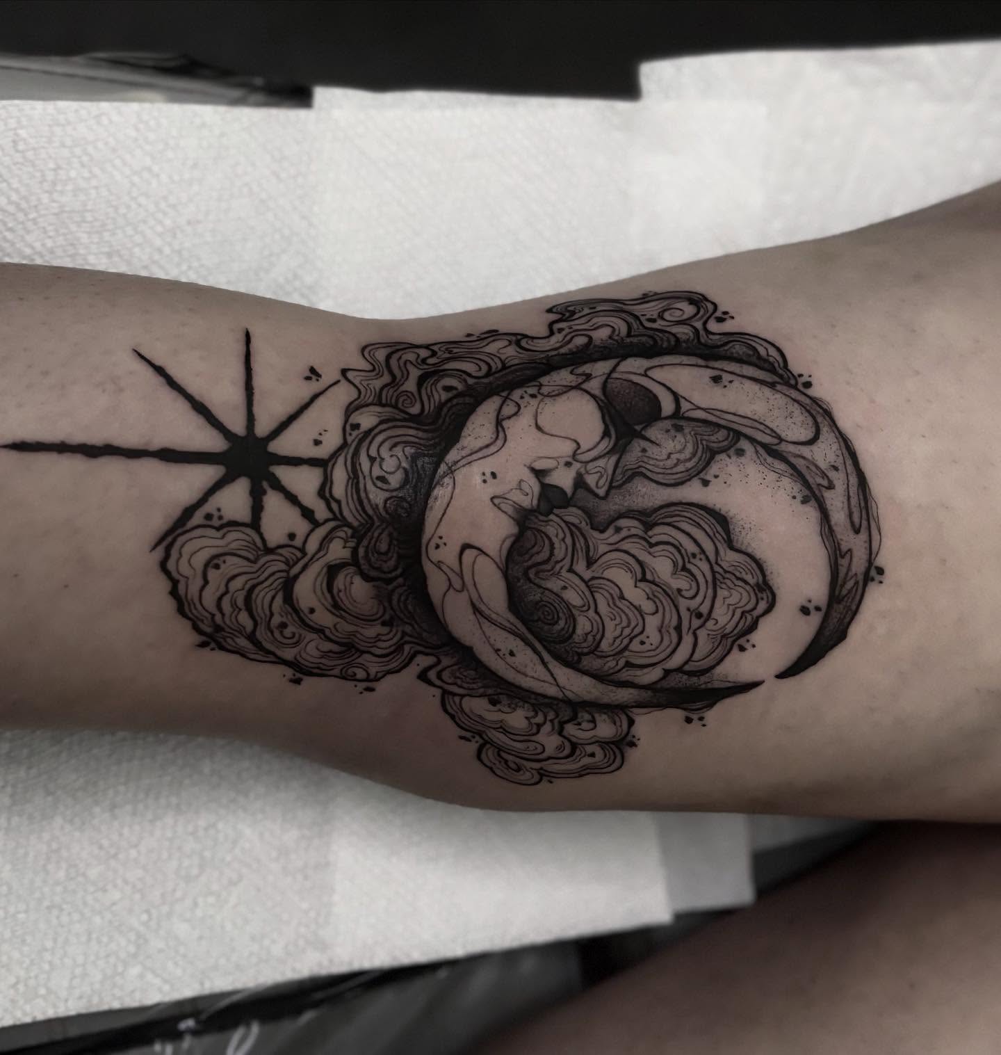 Tattoo by @inkandivvy — black_and_grey