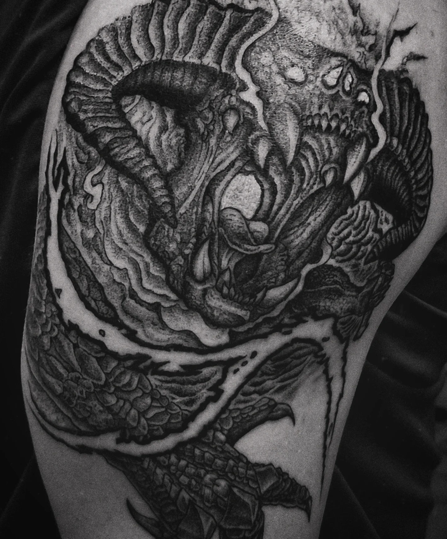 Tattoo by @darren_artwork — black_and_grey, realism