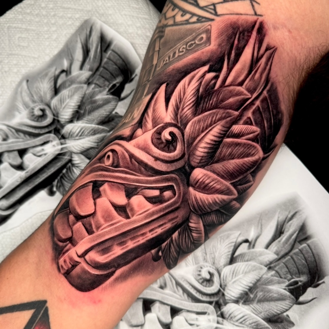 Tattoo by @nickcordovatattoos — black_and_grey