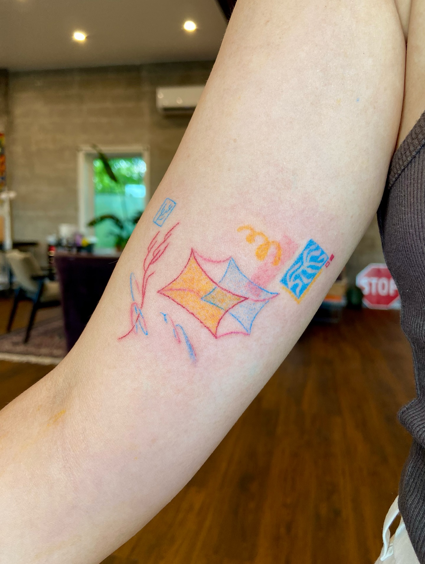 Tattoo by @mano_blue — watercolor