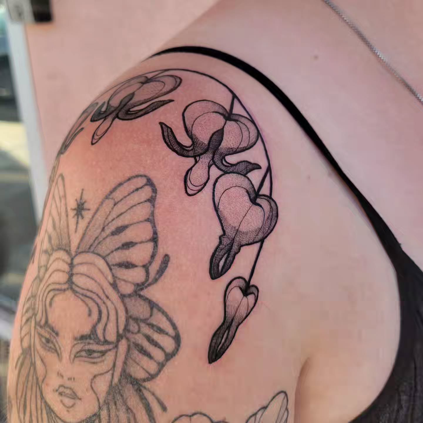 Tattoo by @aqua.suntattoos — dotwork, black_and_grey