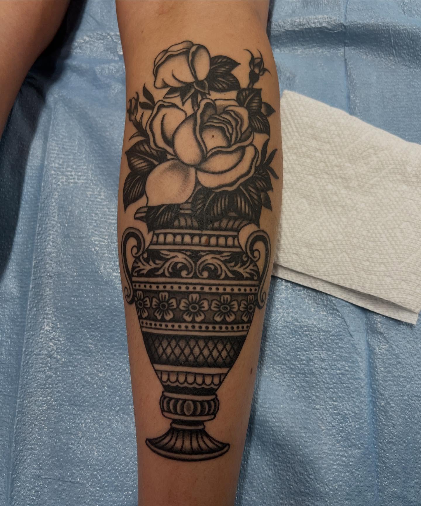 Tattoo by @kevincarusotattooer — black_and_grey