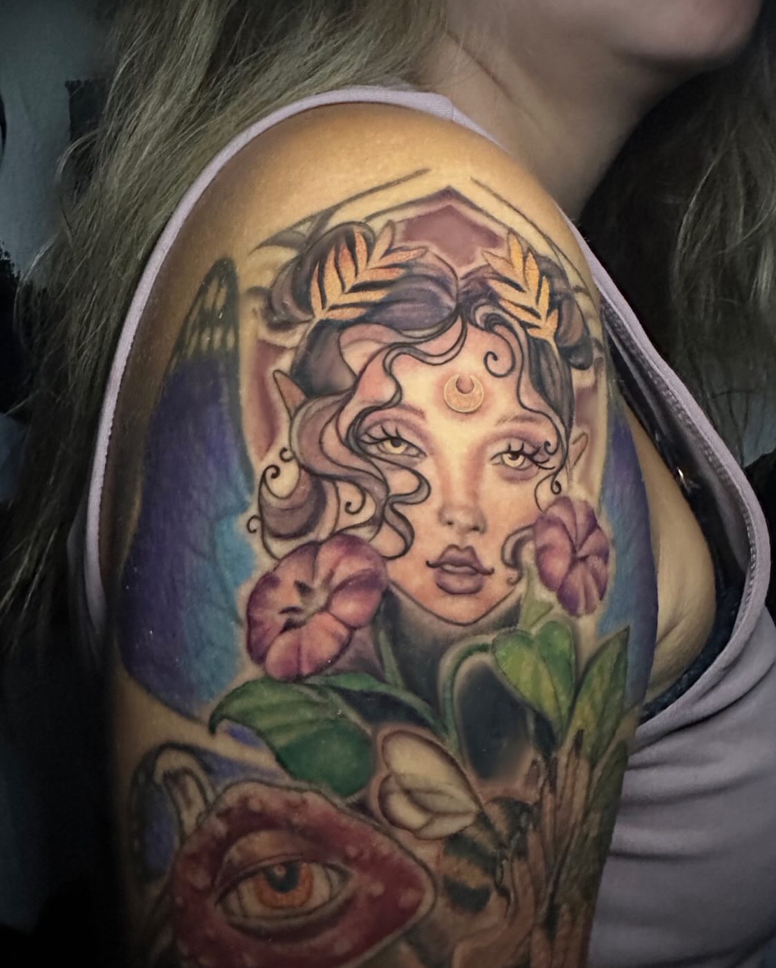 Tattoo by @darlindawntattoos — illustrative, surrealism