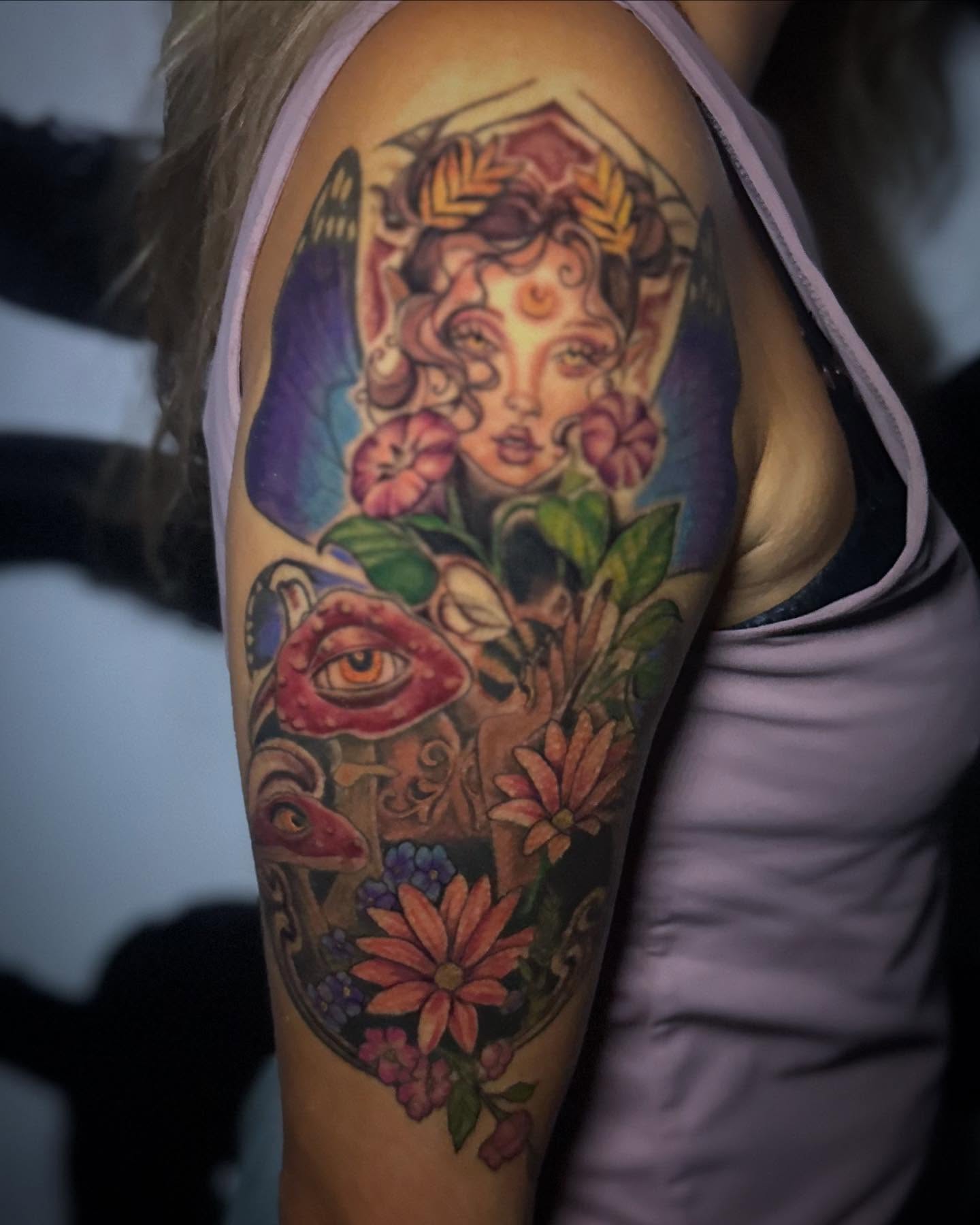 Tattoo by @darlindawntattoos — illustrative, realism