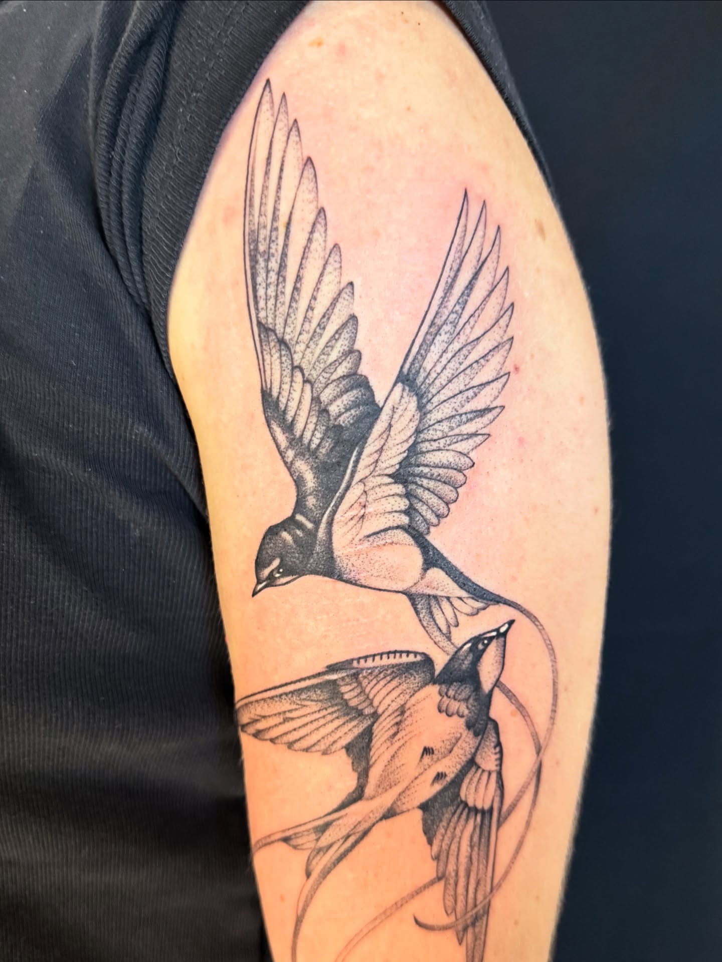 Tattoo by @milesromerotattoos — dotwork, realism
