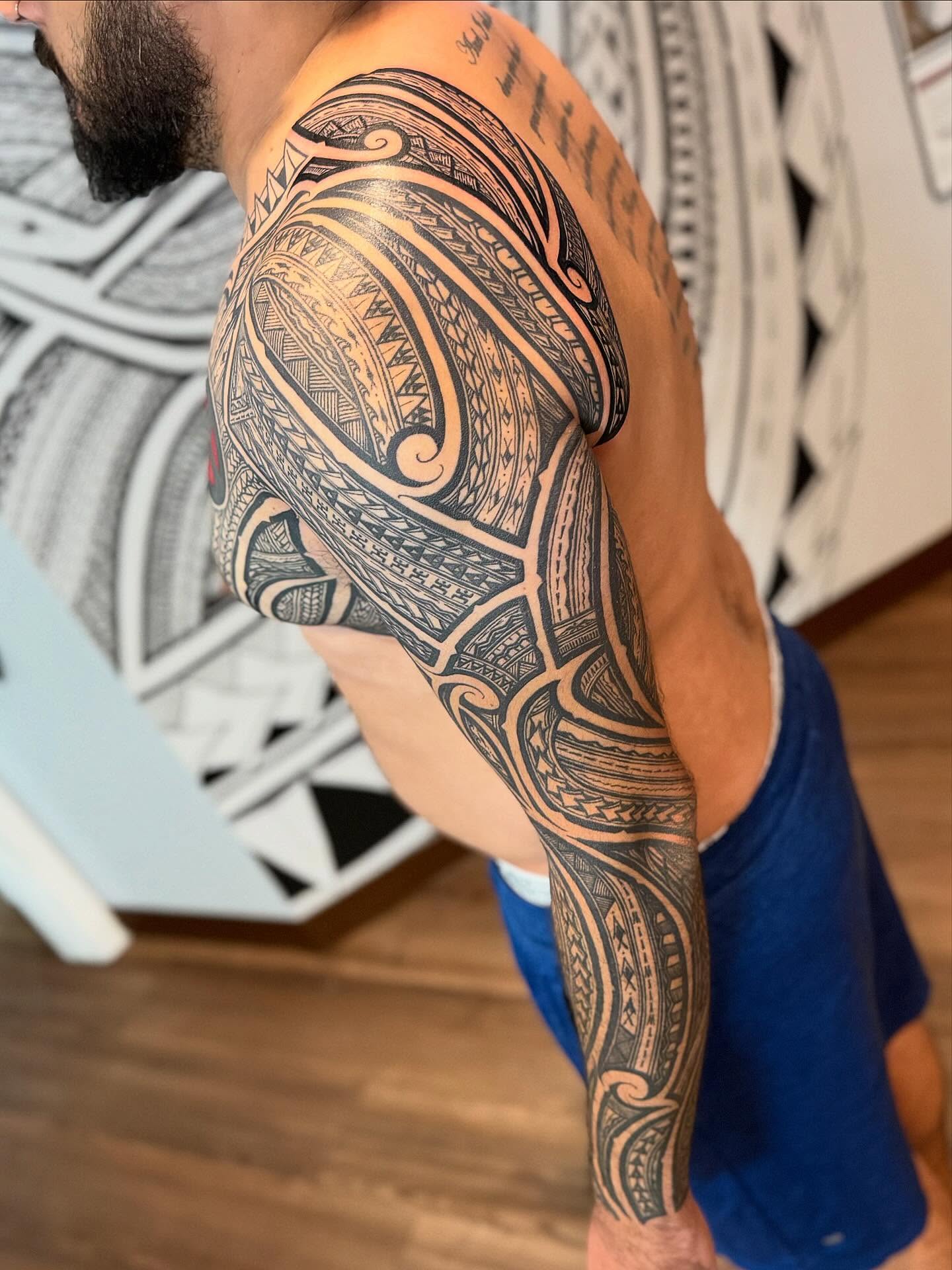 Tattoo by @barrysan — tribal, geometric