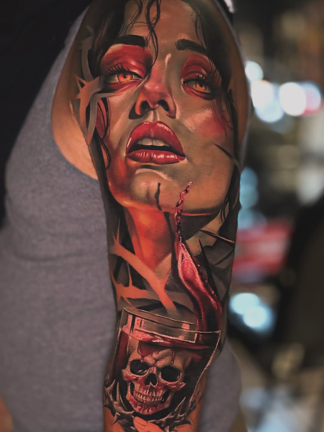 Surrealism tattoo on the forearm by Bailey Hancock