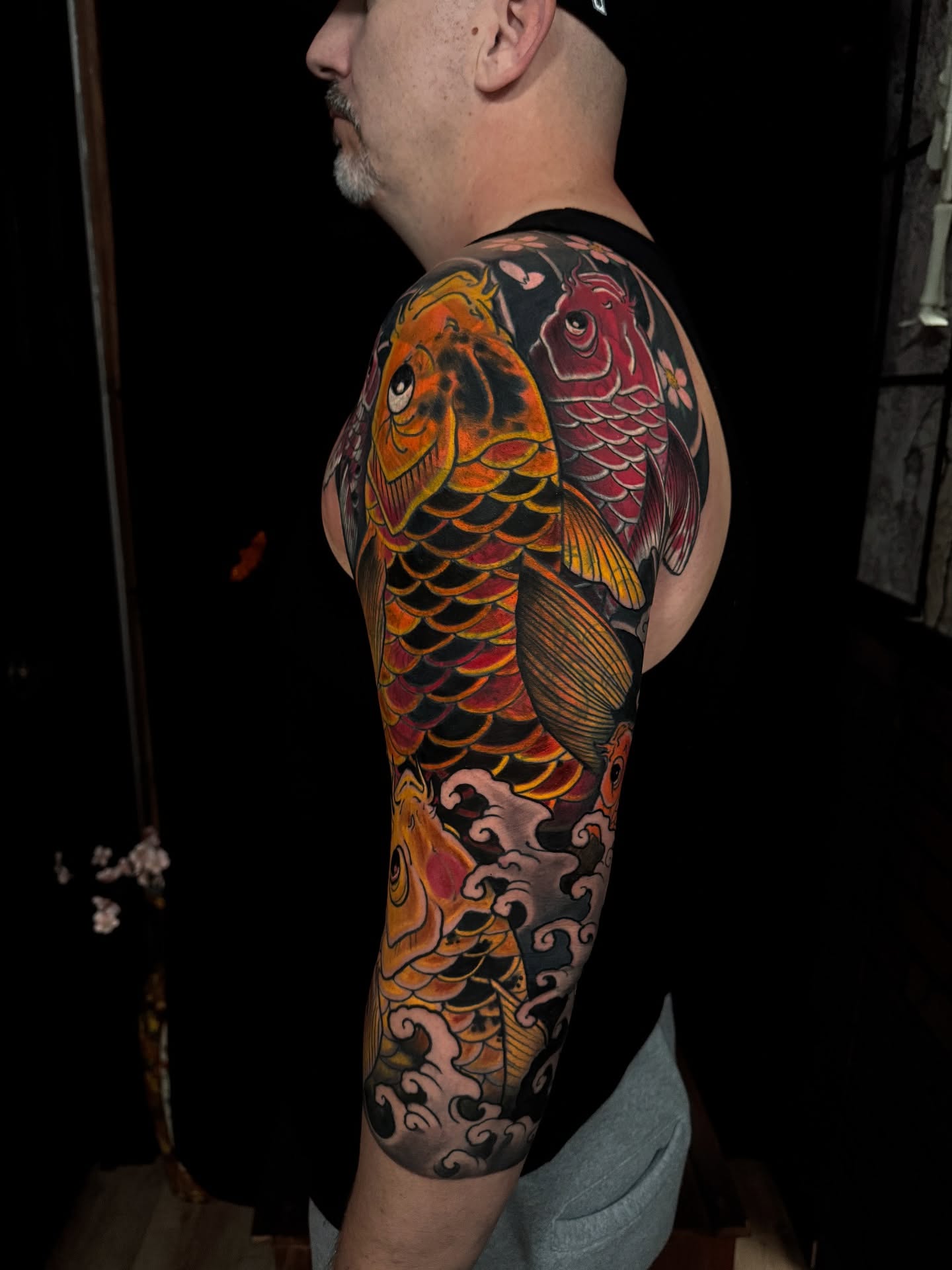 Koi fish japanese irezumi tattoo on the forearm by Las Vegas Japanese Tattoo Artist, Las Vegas, Nevada