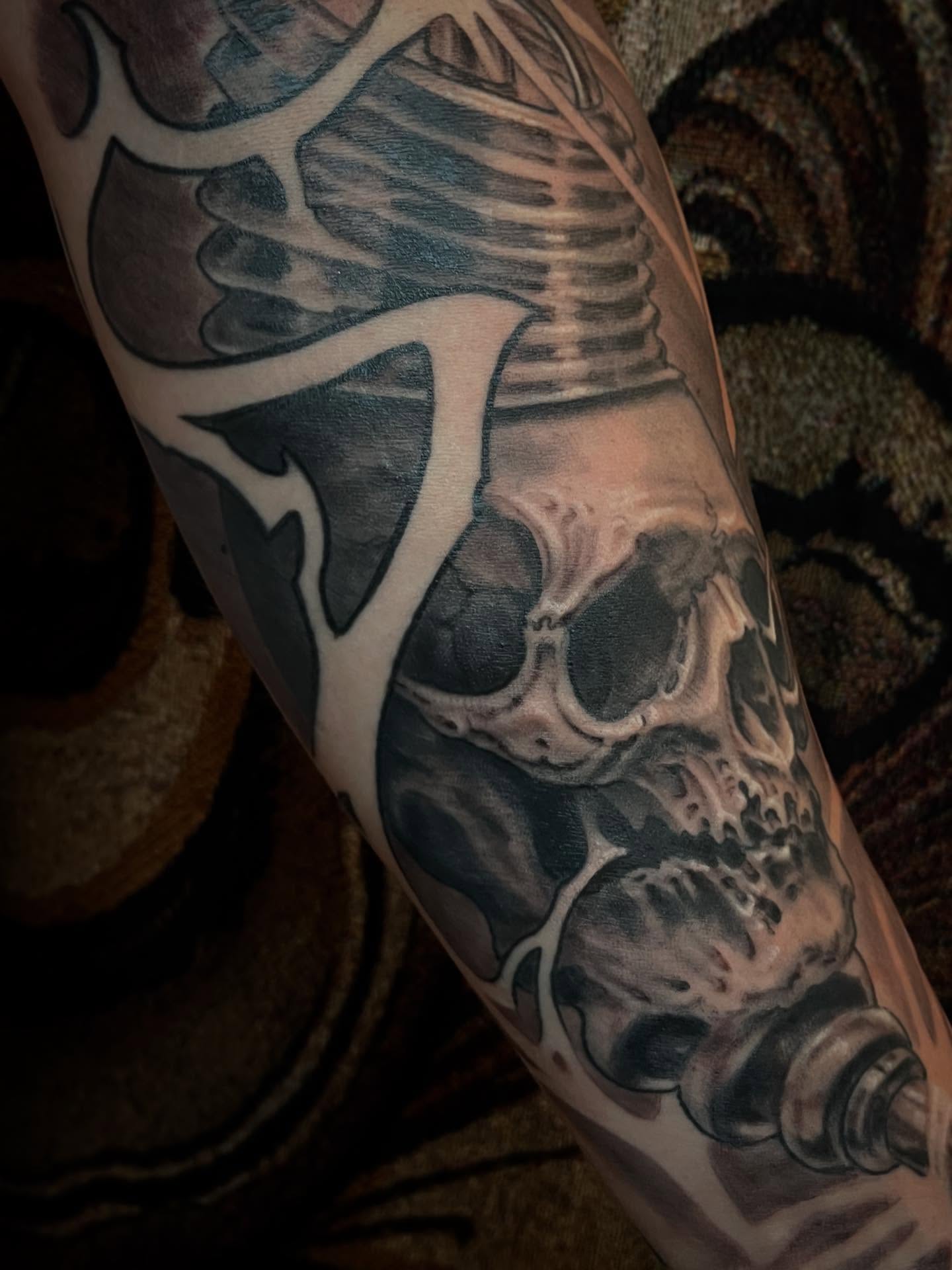 Tattoo by @evanmakesart — realism, dark_realism