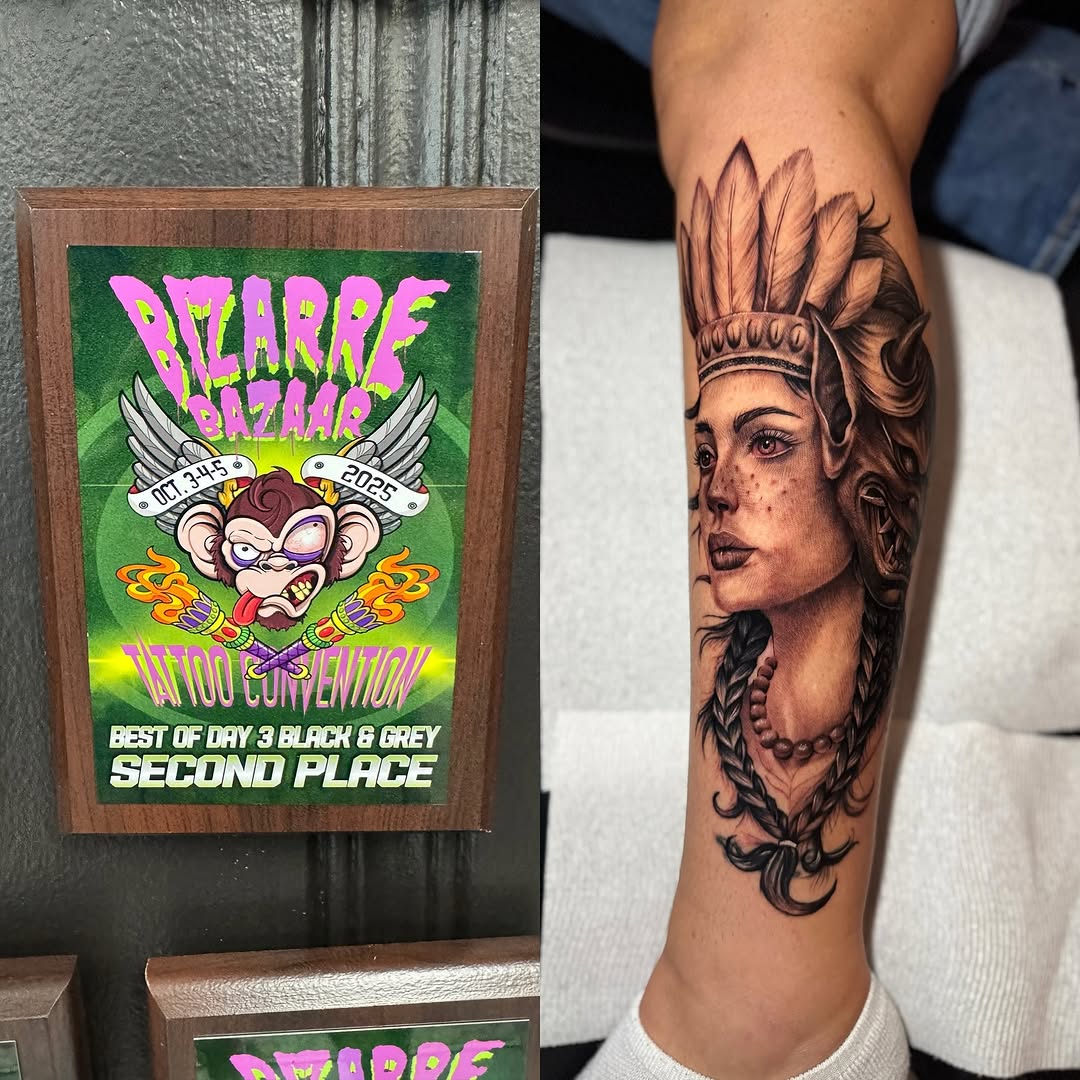 Tattoo work at Bizarre Bazaar Tattoo Convention 2026